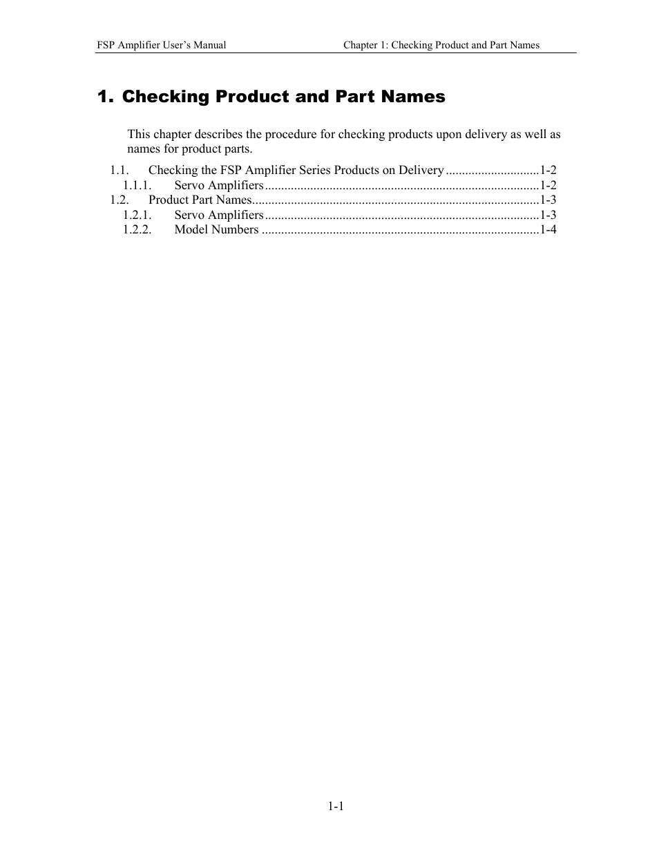Checking product and part names | Yaskawa FSP Amplifier User Manual | Page 18 / 366