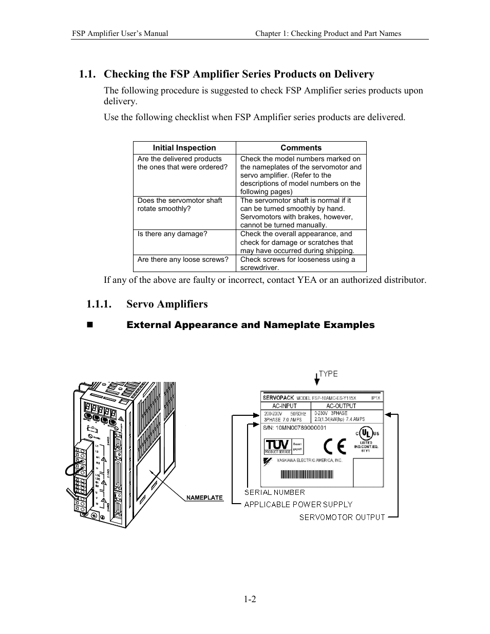Servo amplifiers | Yaskawa FSP Amplifier User Manual | Page 19 / 366