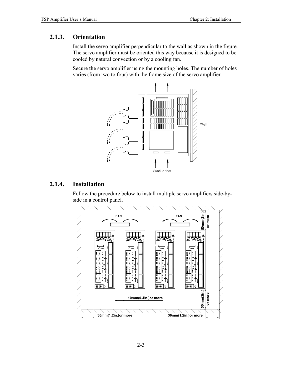 Orientation, Installation | Yaskawa FSP Amplifier User Manual | Page 24 / 366