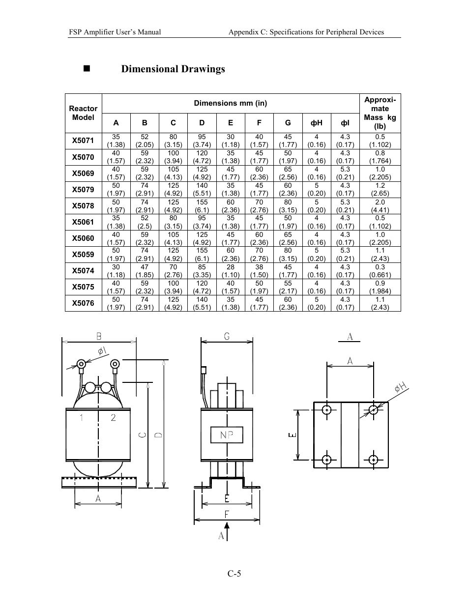 Dimensional drawings | Yaskawa FSP Amplifier User Manual | Page 336 / 366