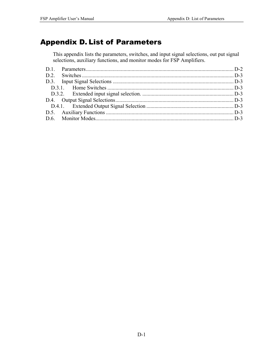 Appendix d. list of parameters | Yaskawa FSP Amplifier User Manual | Page 346 / 366