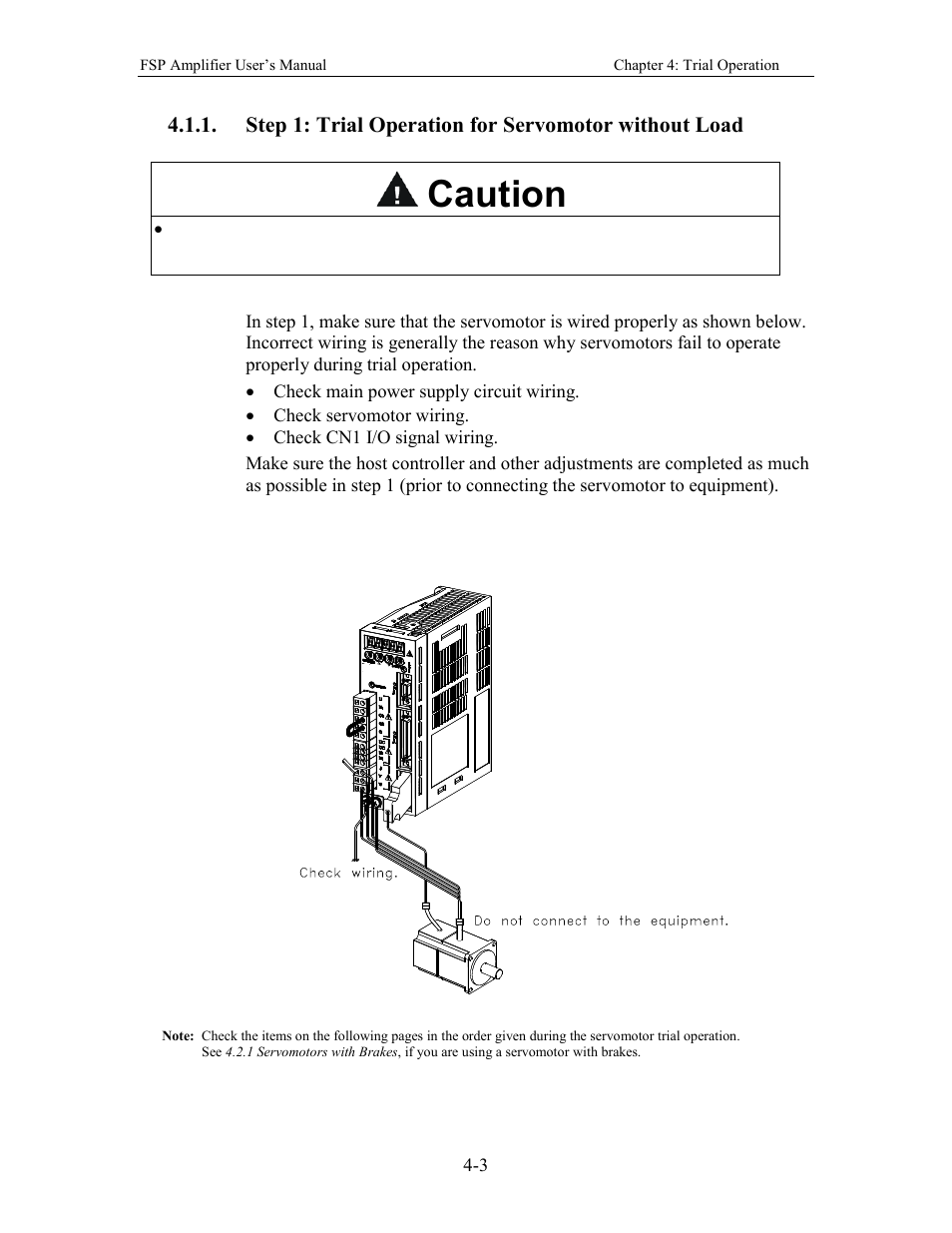 Caution | Yaskawa FSP Amplifier User Manual | Page 58 / 366