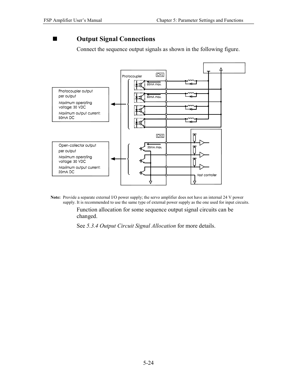 Output signal connections | Yaskawa FSP Amplifier User Manual | Page 91 / 366