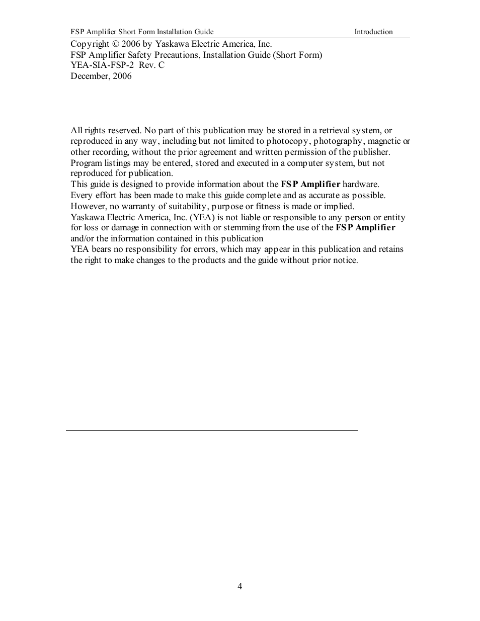 Yaskawa FSP Short Form User Manual | Page 4 / 58