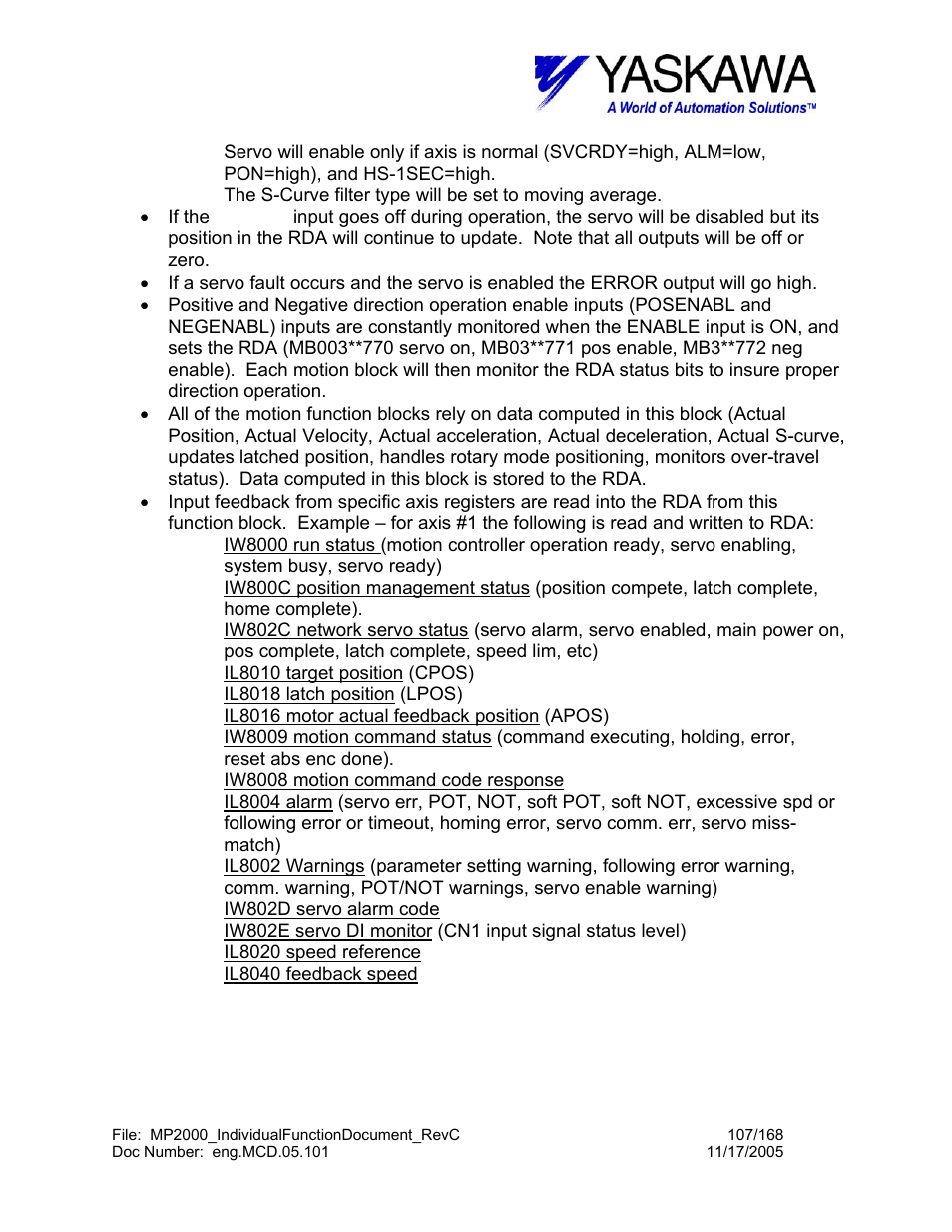 Yaskawa MP2000 User Manual | Page 107 / 168