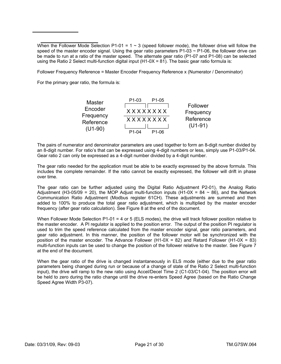 Yaskawa G7 Drive User Manual | Page 21 / 30