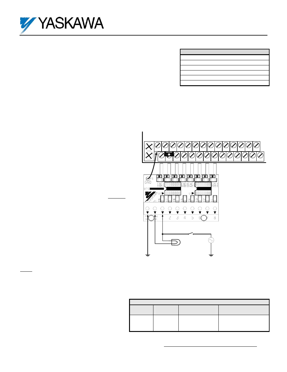 Yaskawa DI-001 User Manual | 2 pages