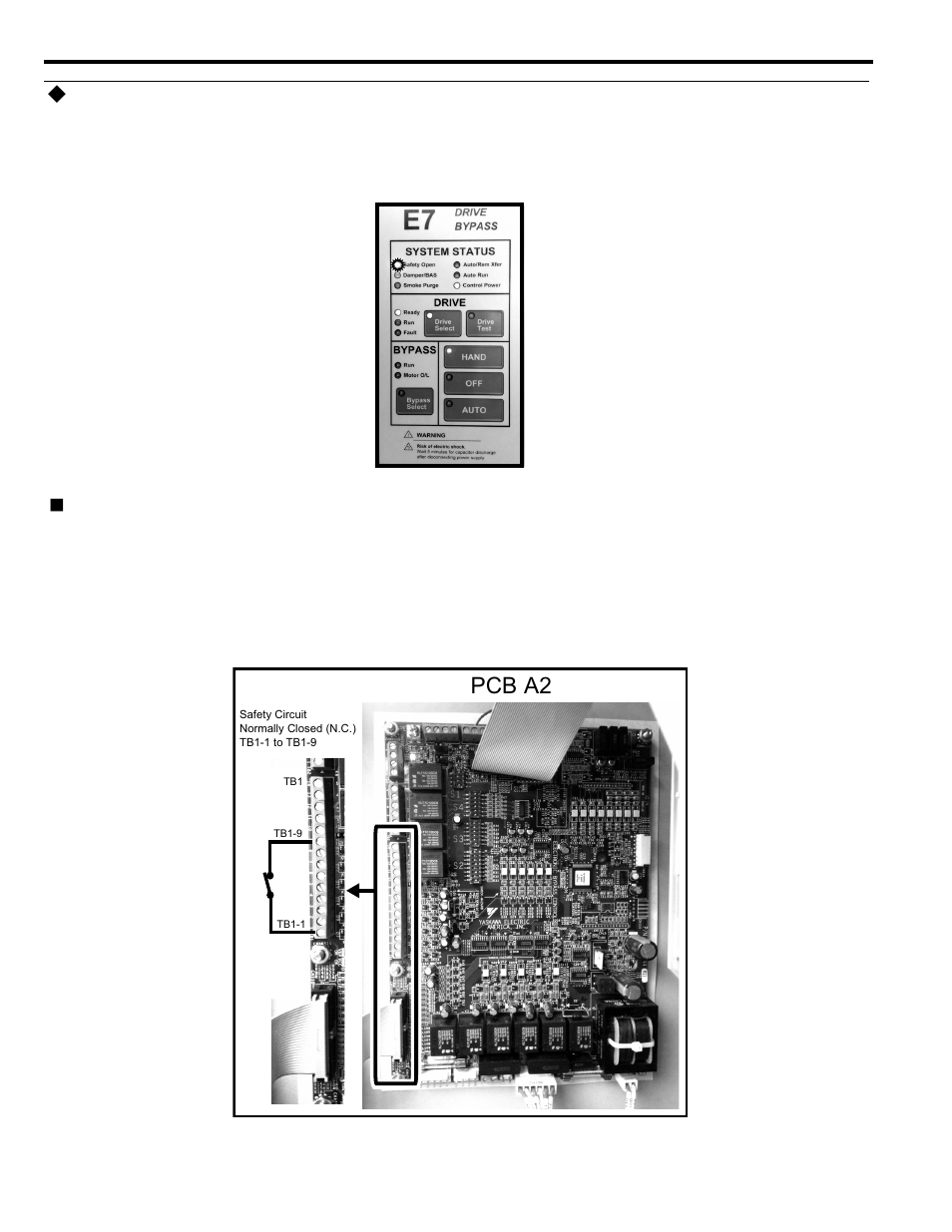 Safety circuit installation | Yaskawa AC Drive-E7 User Manual | Page 4 / 10