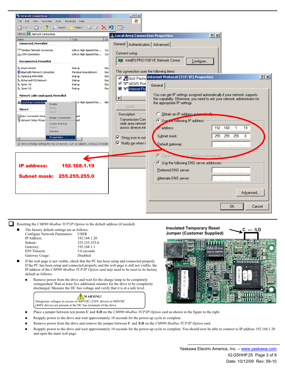 Yaskawa CM090 User Manual | Page 3 / 9