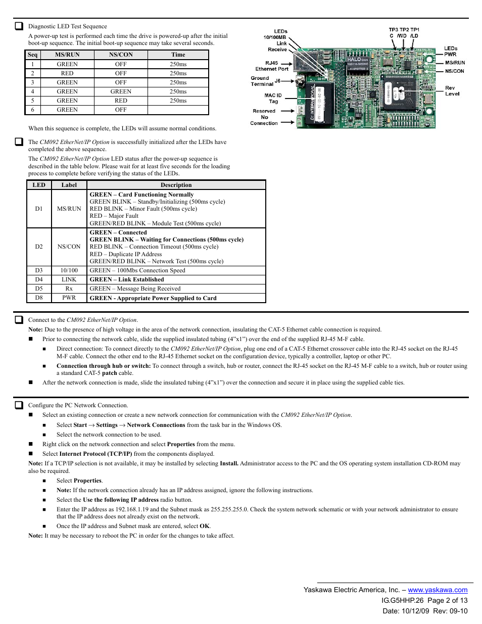 Yaskawa CM092 User Manual | Page 2 / 13