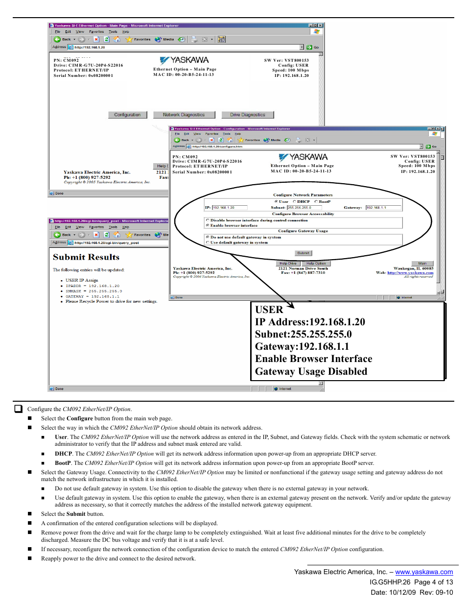 Yaskawa CM092 User Manual | Page 4 / 13