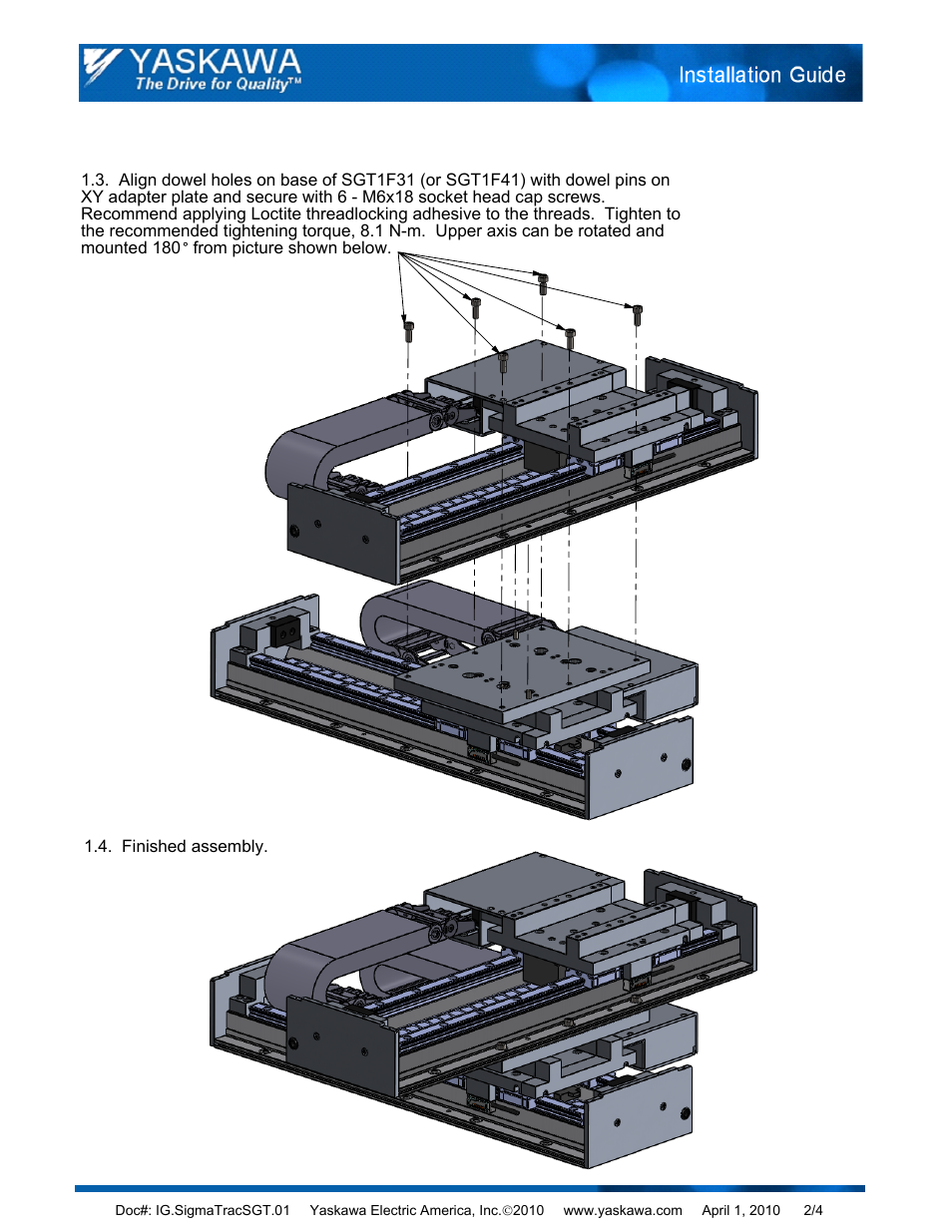 Sheet1(2), Drawing view11, Drawing view12 | Yaskawa SigmaTrac XY Adapter Plate User Manual | Page 2 / 4