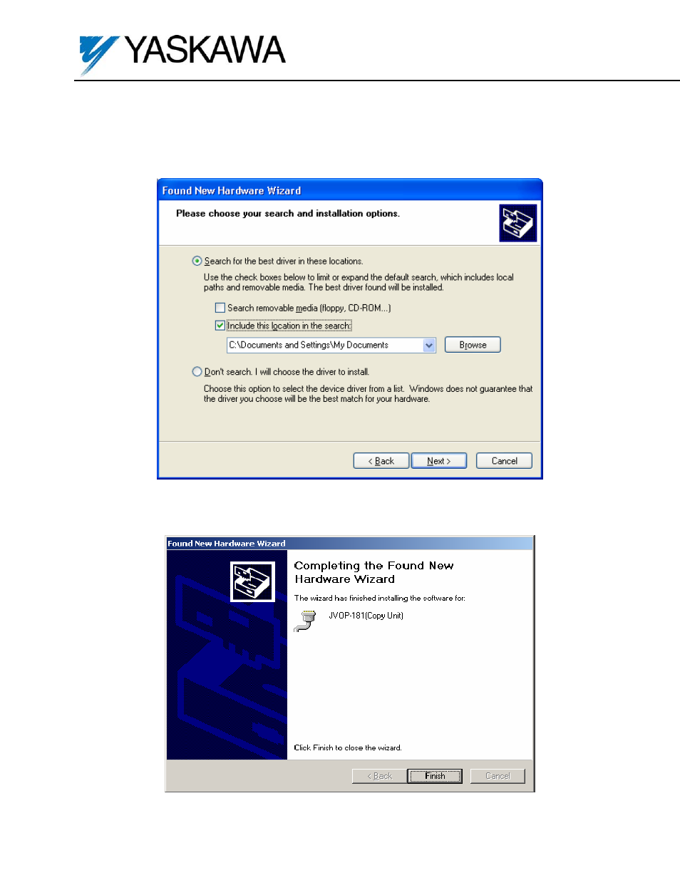 Yaskawa JVOP-181 USB Copy Unit User Manual | Page 2 / 2