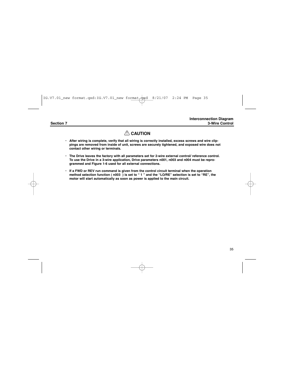 Yaskawa V74X Drives User Manual | Page 35 / 62