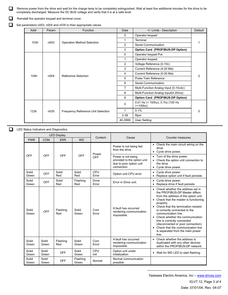 Yaskawa CM067 User Manual | Page 3 / 4