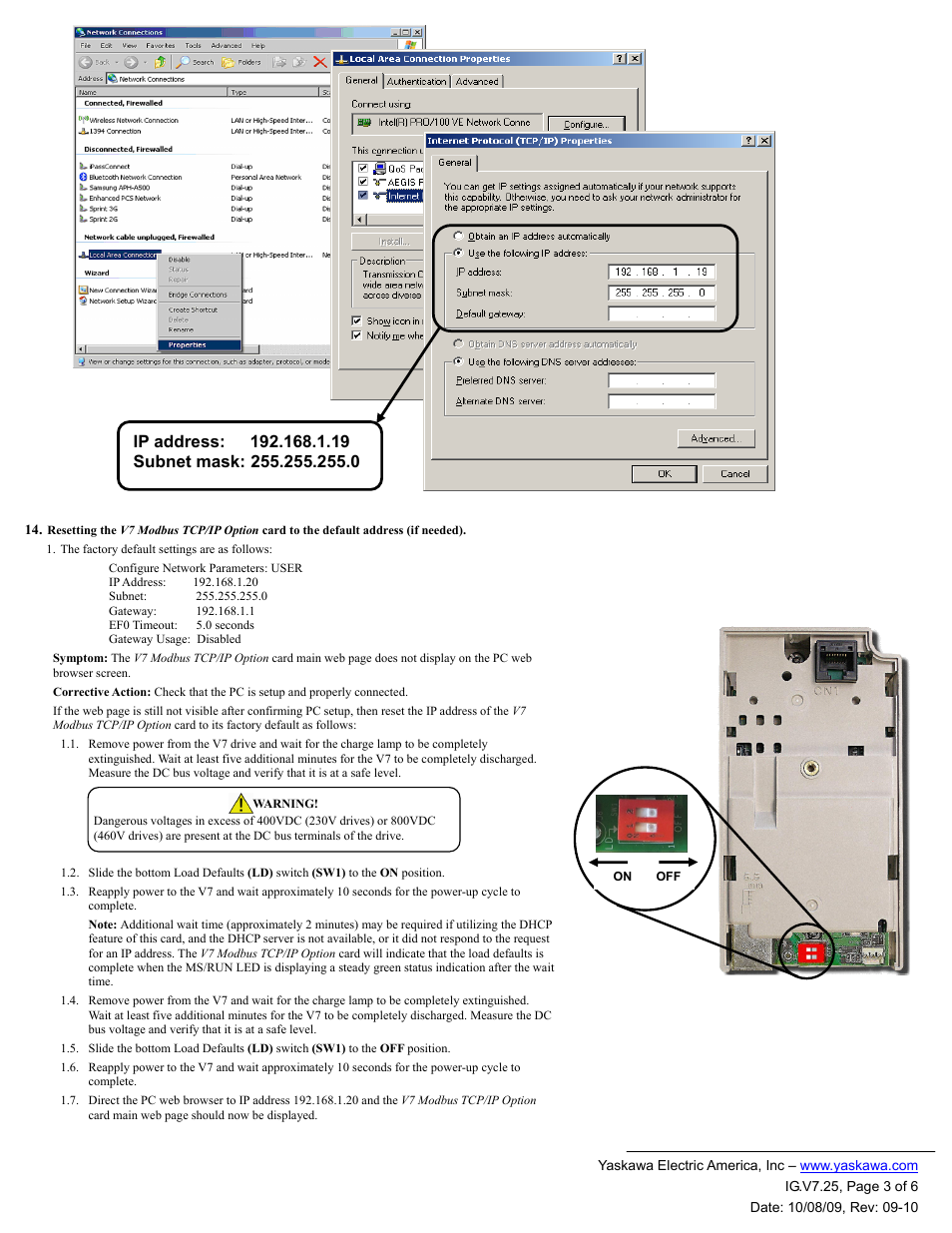 Yaskawa CM091 User Manual | Page 3 / 6