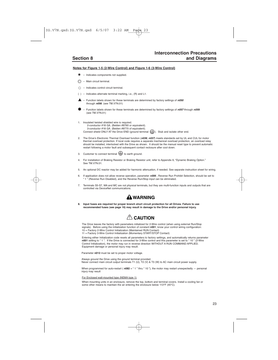 Yaskawa V7N Drive with DeviceNet User Manual | Page 23 / 36