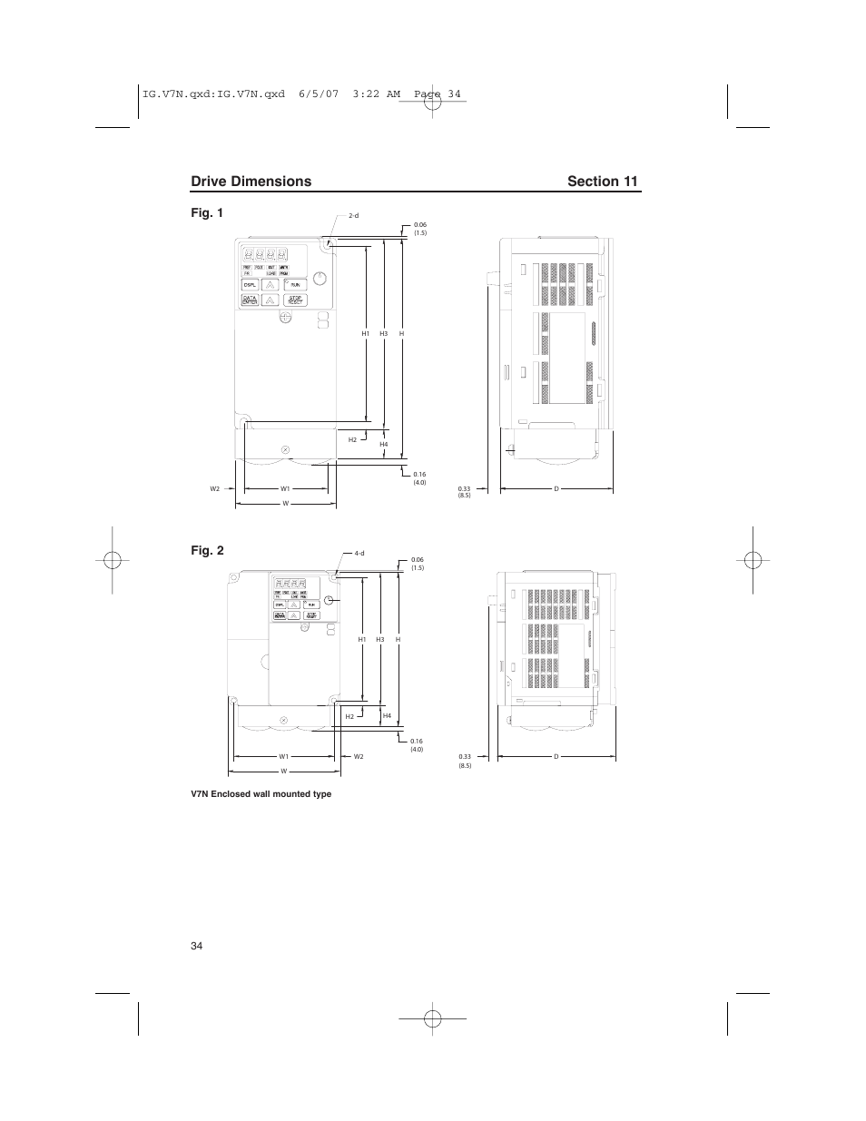 Fig. 1, Fig. 2 | Yaskawa V7N Drive with DeviceNet User Manual | Page 34 / 36