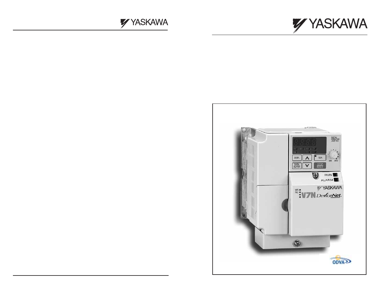 V7n with devicenet, V7n drive with devicenet installation guide | Yaskawa V7N Drive with DeviceNet User Manual | Page 36 / 36
