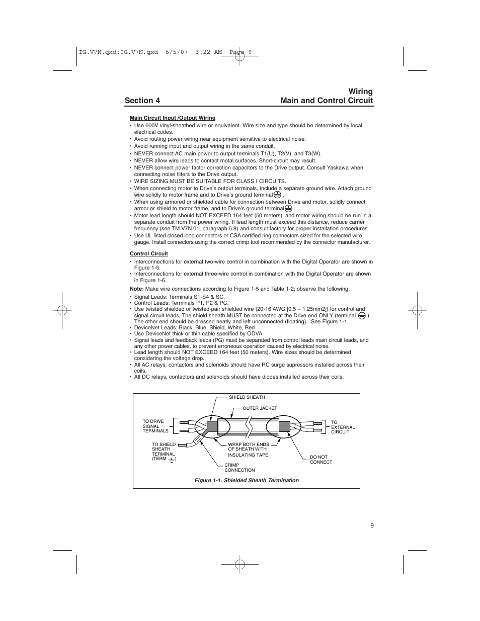 Yaskawa V7N Drive with DeviceNet User Manual | Page 9 / 36