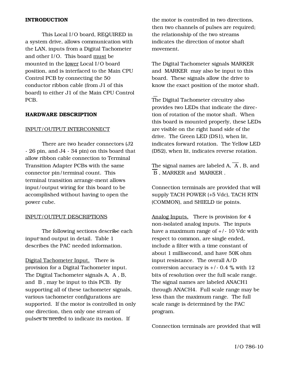 Yaskawa MicroTrac DSD Drives System Input User Manual | Page 3 / 6