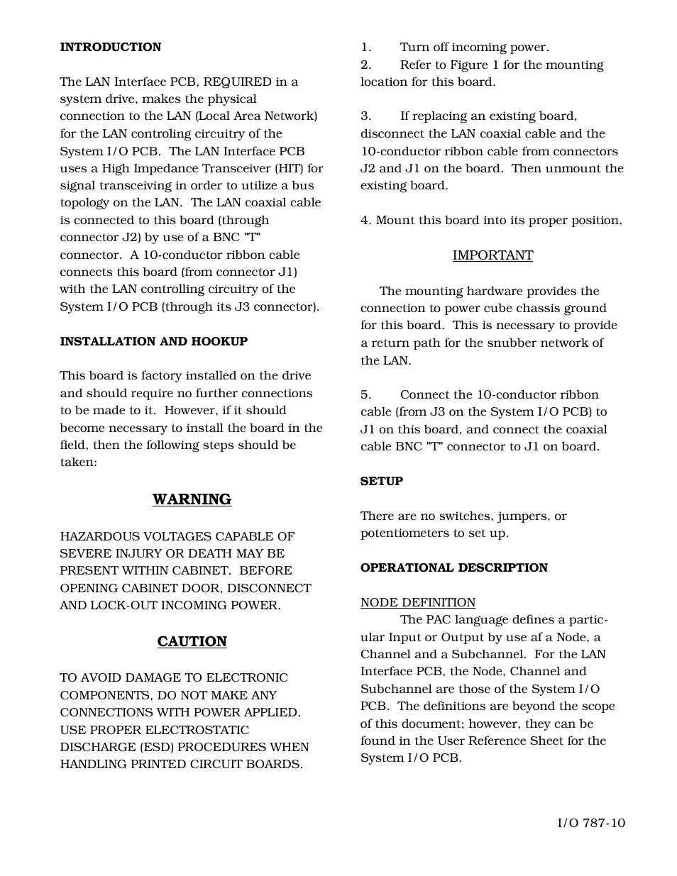 Warning | Yaskawa Microtrac DSD Drives LAN Interface PCB User Manual | Page 3 / 4