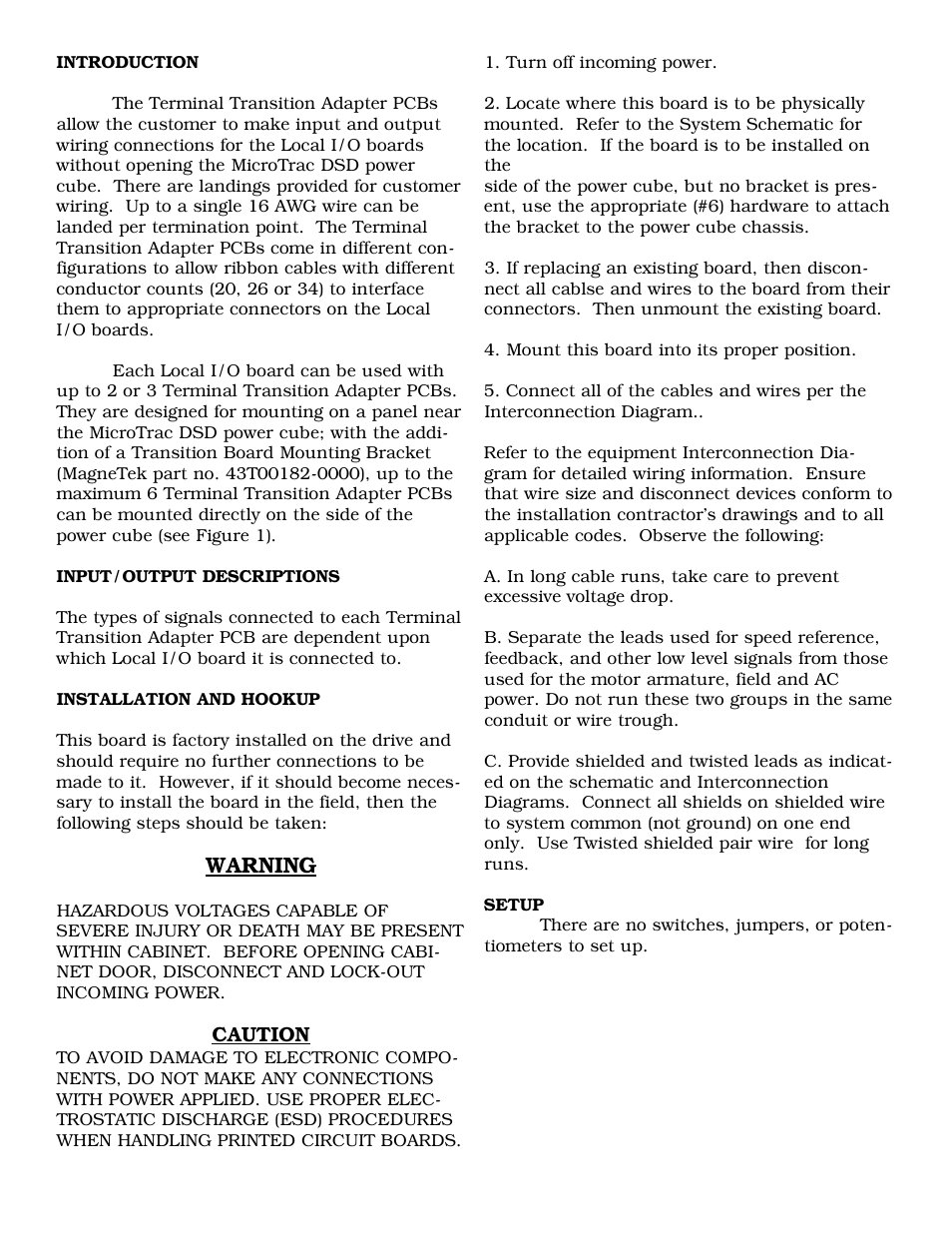 Warning | Yaskawa Microtrac DSD Drives LAN Interface PCB User Manual | Page 2 / 3