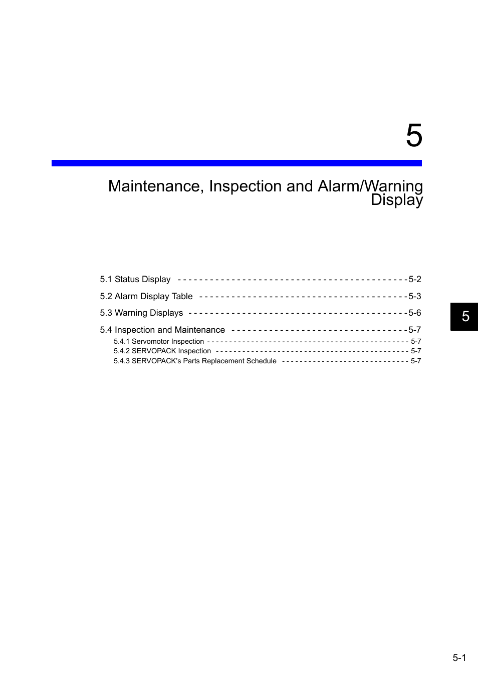 Maintenance, inspection and alarm/warning display | Yaskawa CACR-SRxxBF User Manual | Page 50 / 57