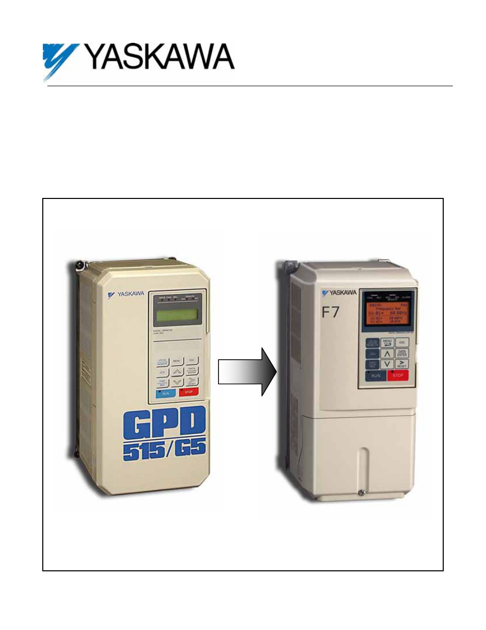 Yaskawa GPD 515/G5 to F7 User Manual | 40 pages