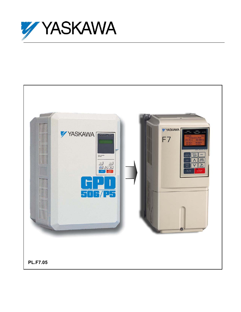 Yaskawa GPD 506/P5 to F7 User Manual | 54 pages