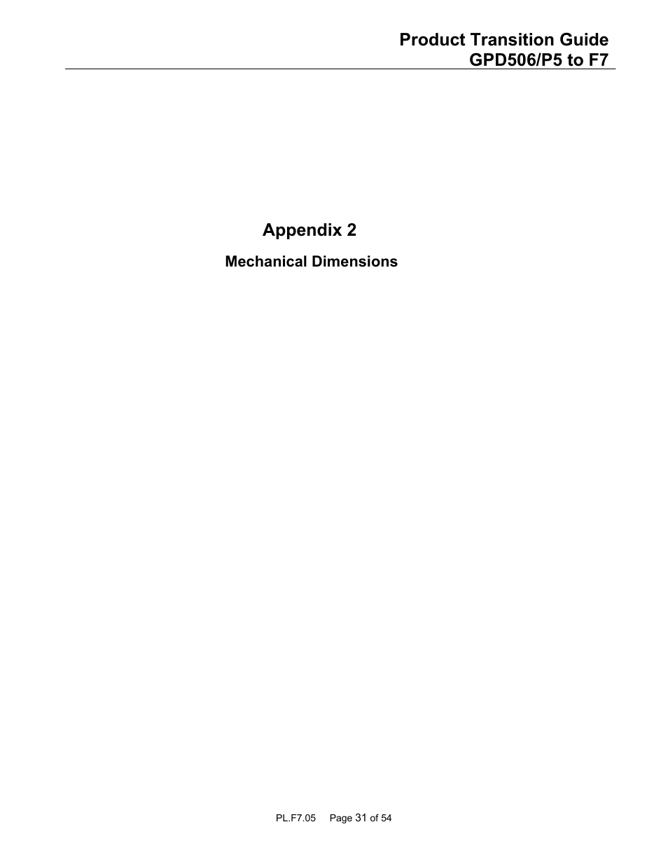 Appendix 2 | Yaskawa GPD 506/P5 to F7 User Manual | Page 31 / 54
