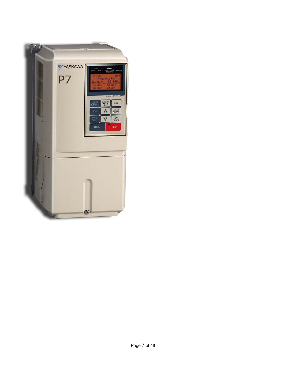 Yaskawa GPD506/P5 to P7 User Manual | Page 7 / 48