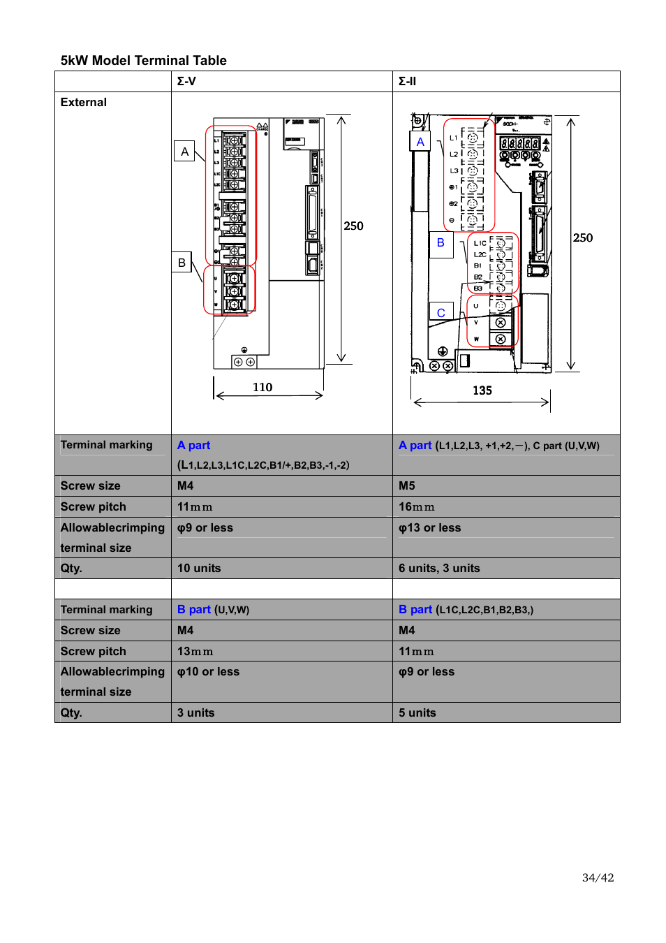 Yaskawa Sigma-II Large Capacity User Manual | Page 34 / 42