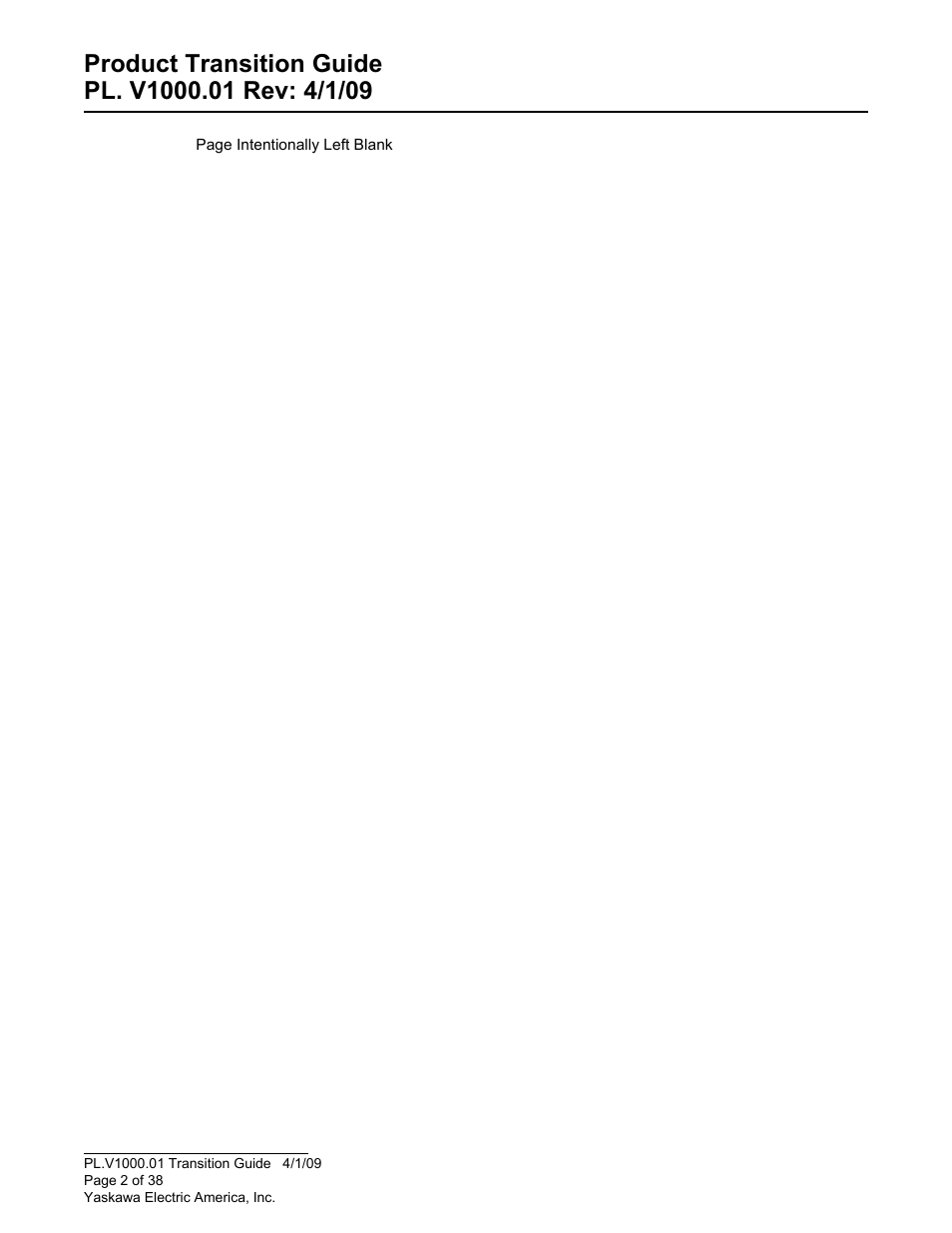 Yaskawa VS606 V7 to V1000 User Manual | Page 2 / 38