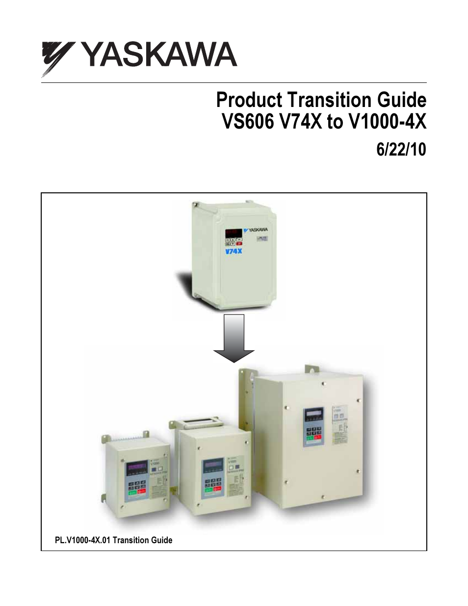 Yaskawa VS606 V74X V7 to V1000 User Manual | 32 pages