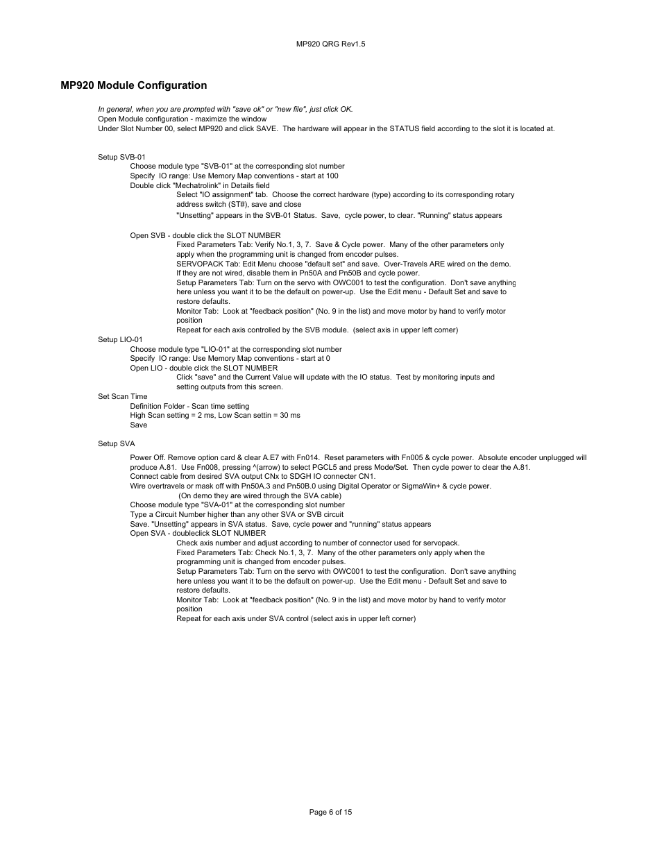 Mp920 module configuration | Yaskawa MP900 User Manual | Page 6 / 13