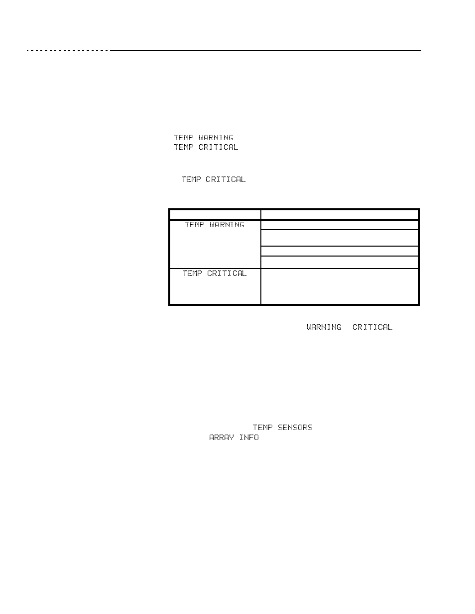 Over- temperature failures, Table 6: array temperature, Over-temperature failures | Indicators, Handling | Ciprico 6500 User Manual | Page 64 / 92