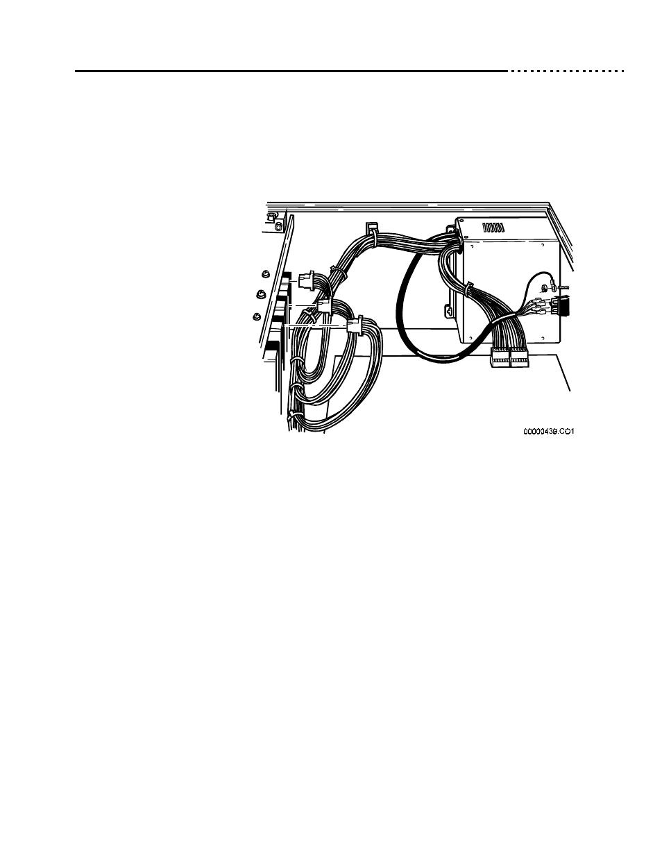 Power supply removal, Perform top cover removal procedure as describe, Disconnect power supply from power switch (see | Remove nut that secures power supply ground wir, Figure 21 power supply removal—electrical disconne, Disconnect power cables from their connectors o, Disconnect power cables from the controller boa | Ciprico 6500 User Manual | Page 71 / 92