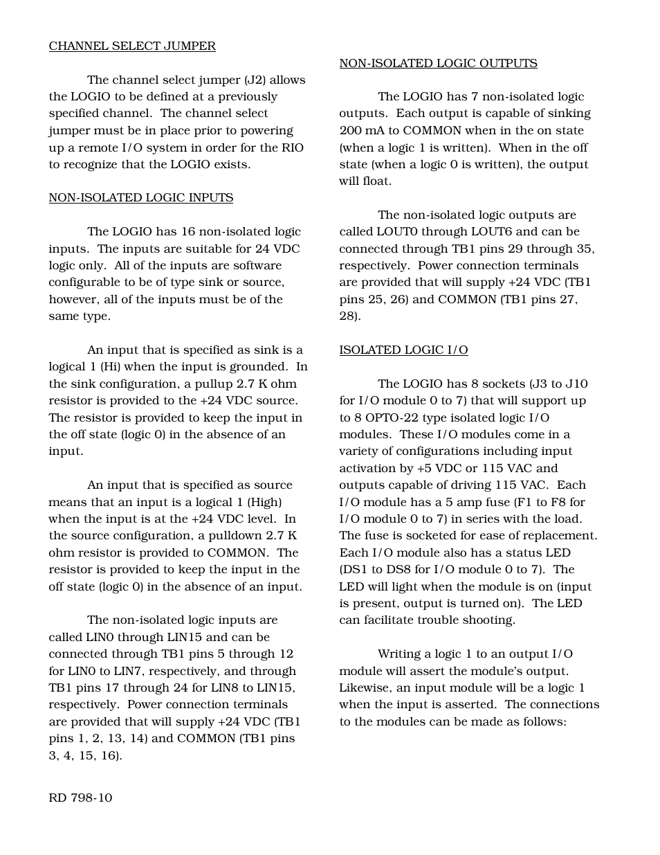 Yaskawa Remote logic I/O PCB for use with Microtrac DSD LAN User Manual | Page 4 / 6