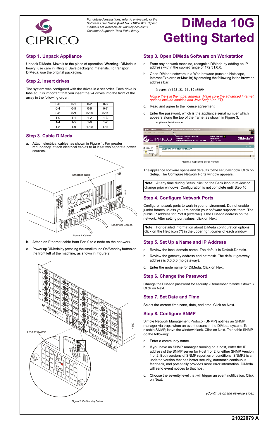 Ciprico DIMEDA 10G User Manual | 2 pages