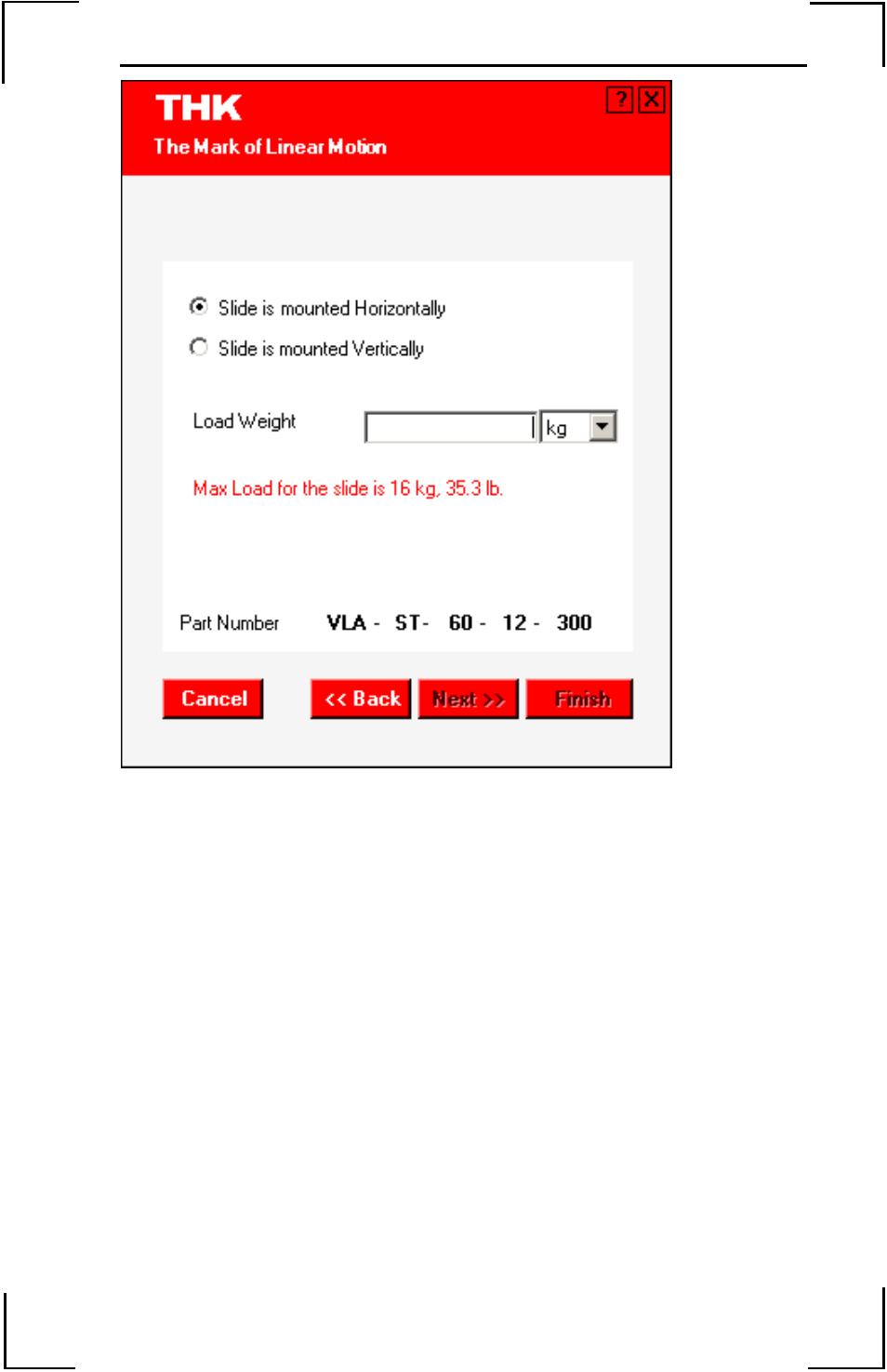 Specify the load direction and weight | Yaskawa SMCGUI-THK1 User Manual | Page 12 / 36