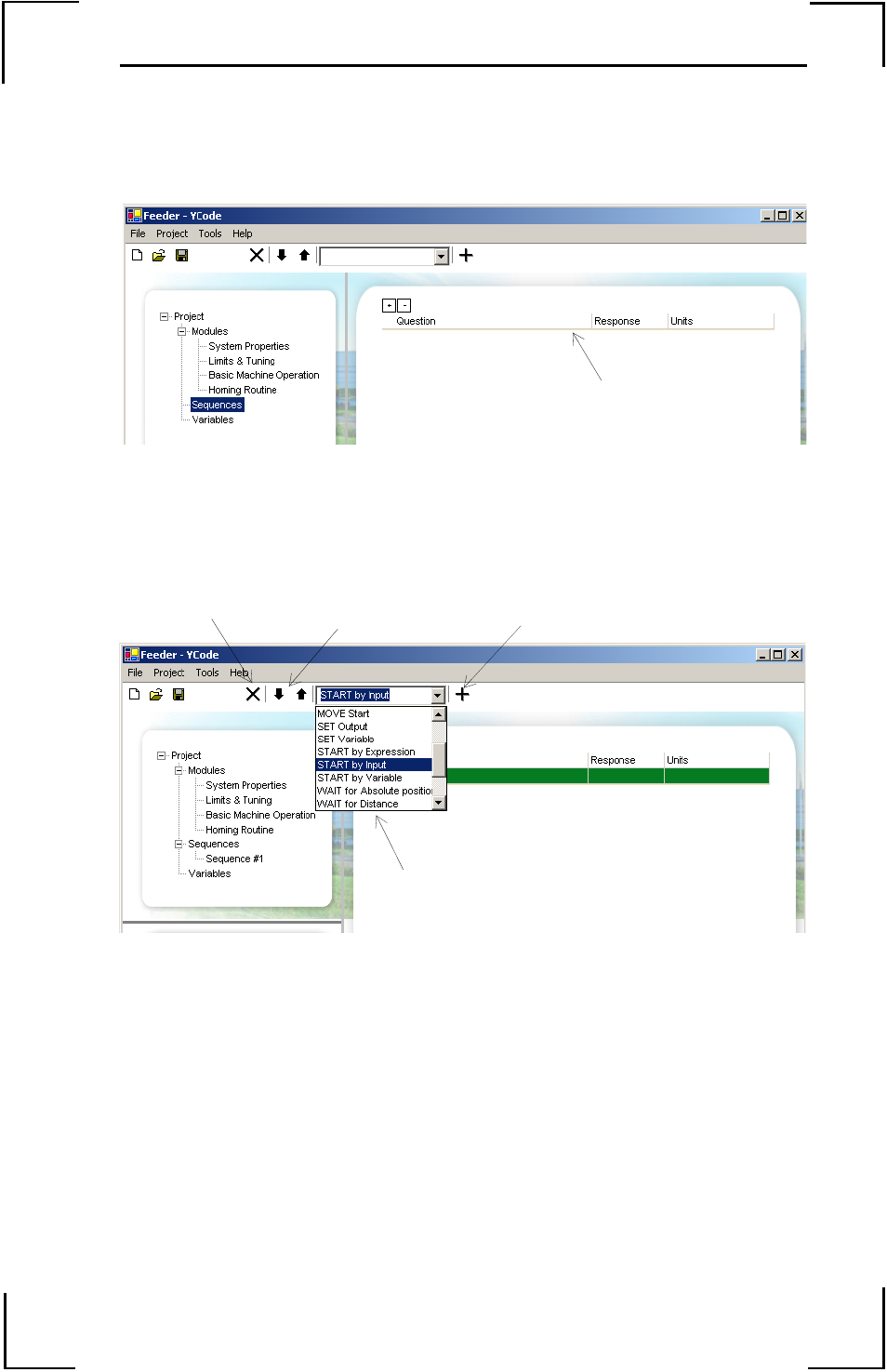 Sequences | Yaskawa SMCGUI-THK1 User Manual | Page 17 / 36