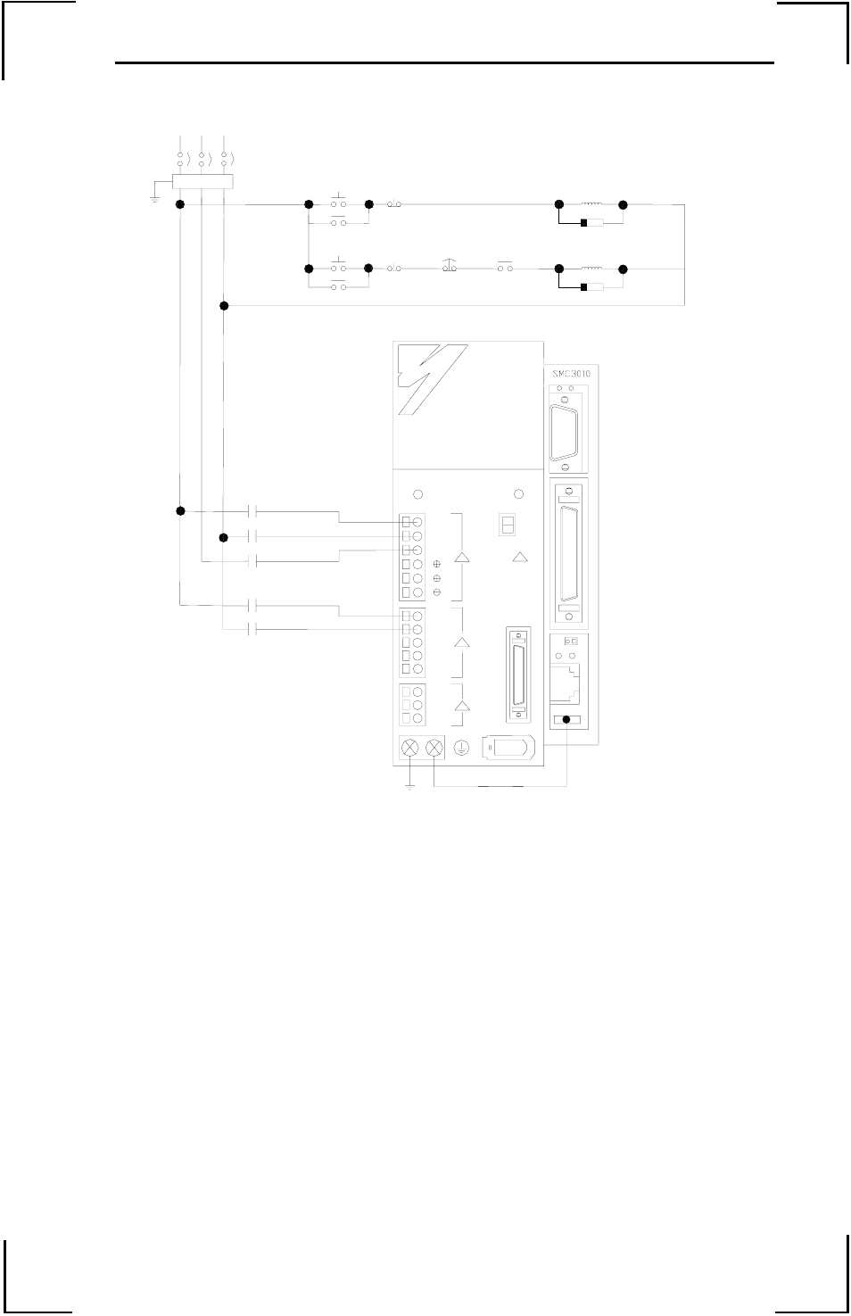 Power/connections wiring - three phase | Yaskawa SMCGUI-THK1 User Manual | Page 28 / 36