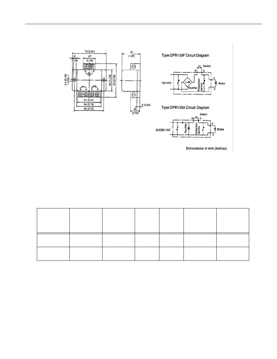 8 power supply unit for brake (opr109a,opr109f), Opr-109a, Single-phase | Half-wave, Opr-109f | Yaskawa YASNAC PC NC Connecting Manual User Manual | Page 164 / 193