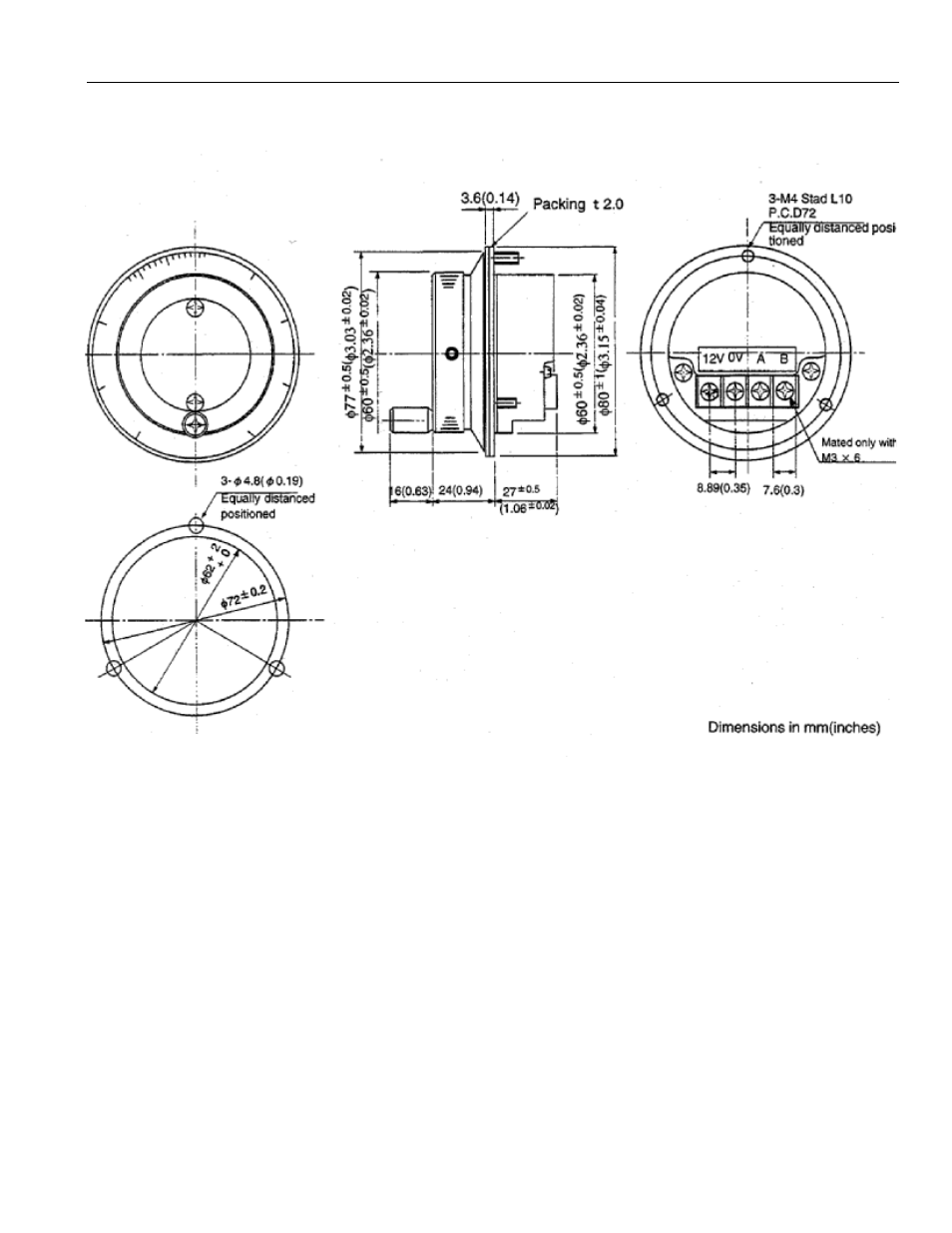 10 manual pulse generator (osm-01-2ga-15) | Yaskawa YASNAC PC NC Connecting Manual User Manual | Page 166 / 193