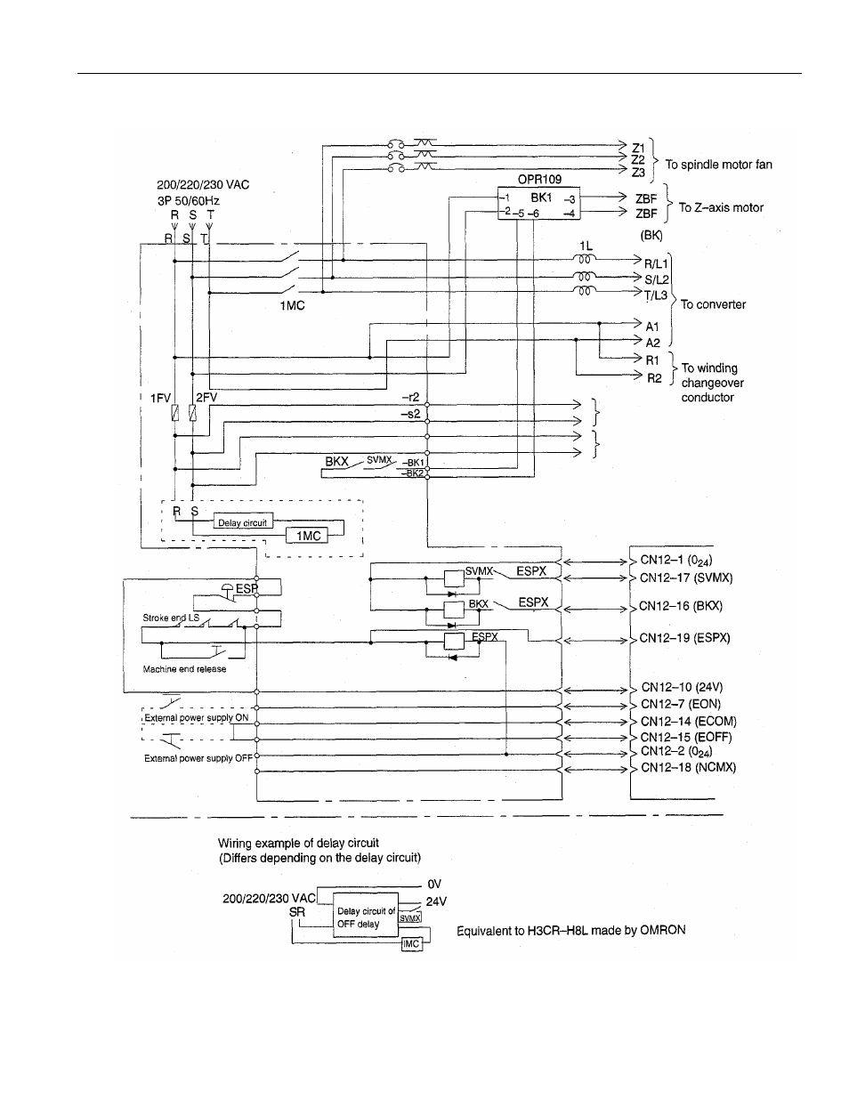 Figure 2.2.3.2 circuit diagram example | Yaskawa YASNAC PC NC Connecting Manual User Manual | Page 43 / 193