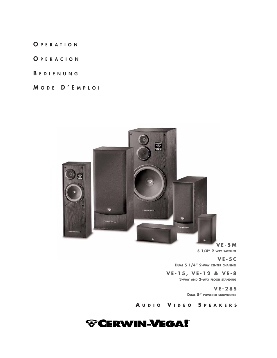 Cerwin-Vega V-MAX 15 User Manual | 18 pages