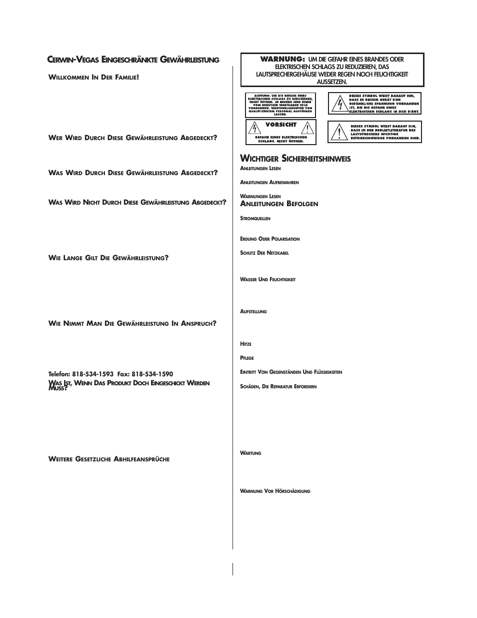 Cerwin-Vega V-MAX 15 User Manual | Page 10 / 18