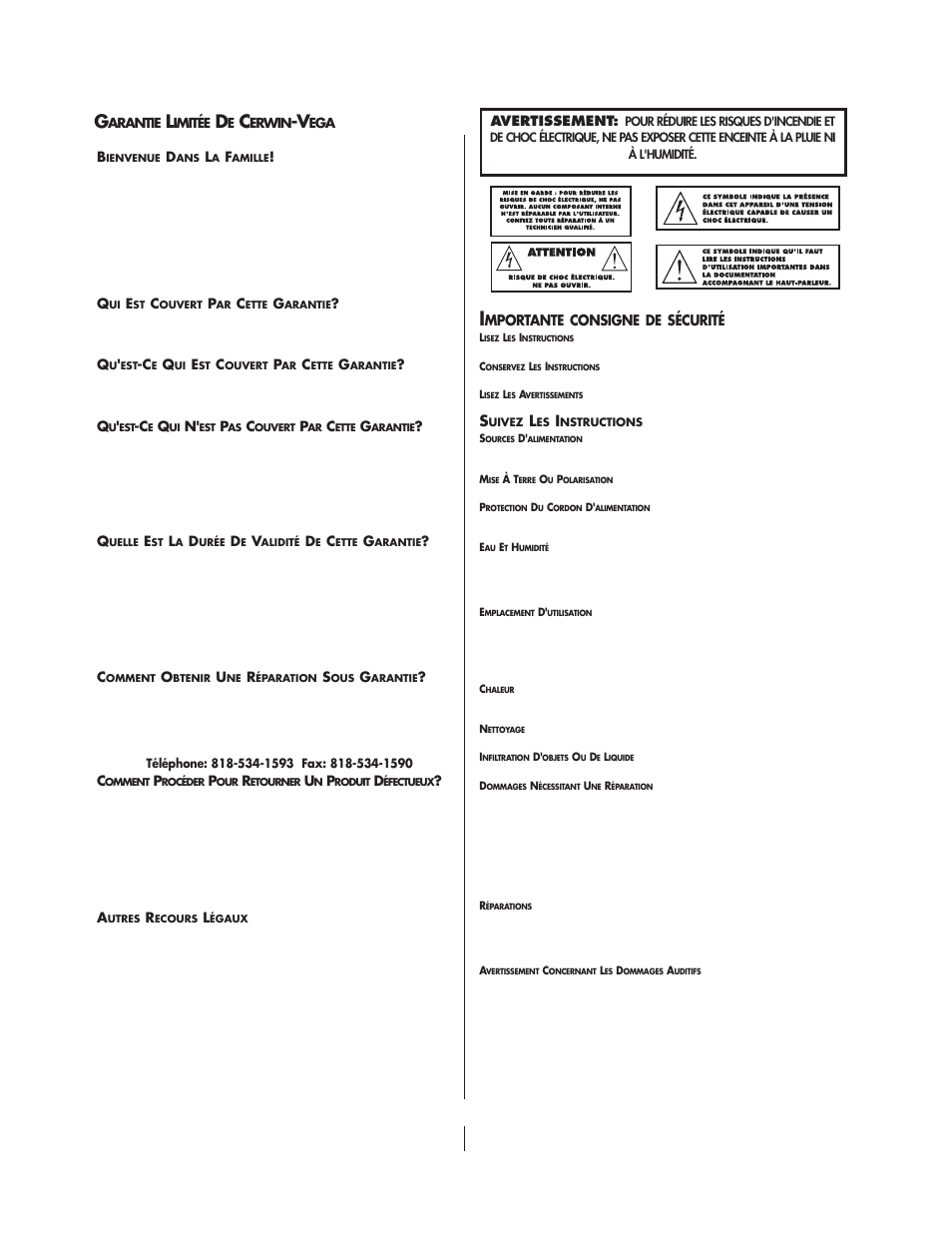 Cerwin-Vega V-MAX 15 User Manual | Page 14 / 18