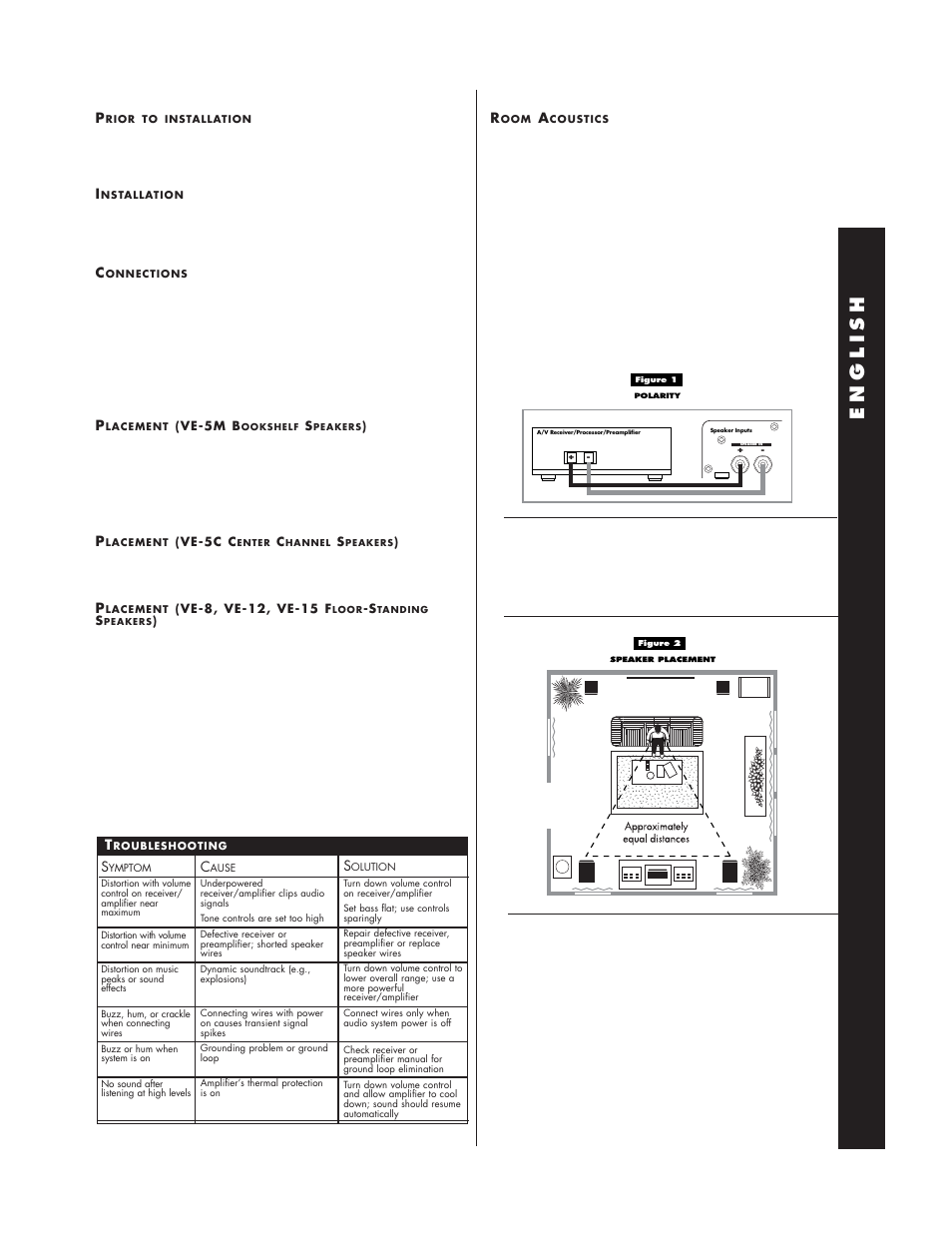 English | Cerwin-Vega V-MAX 15 User Manual | Page 3 / 18